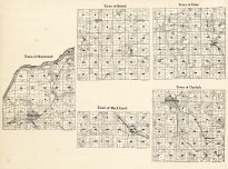 Dane County - Bristol, Dane, Mazomanie, Balck Earth, Dunkirk, Wisconsin State Atlas 1930c